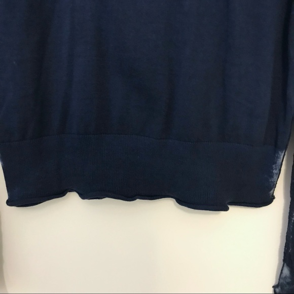 CAbi Navy Blue Tie Dye Centerfield Lightweight Cardigan Sweater Style 287 Small - Picture 8 of 13